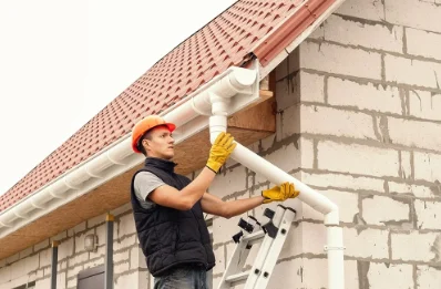 Pose et remplacement de gouttières à Feugarolles